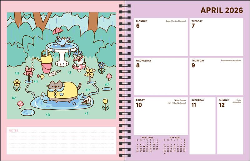 Pusheen 16-Month 2025-2026 Weekly/Monthly Planner Calendar