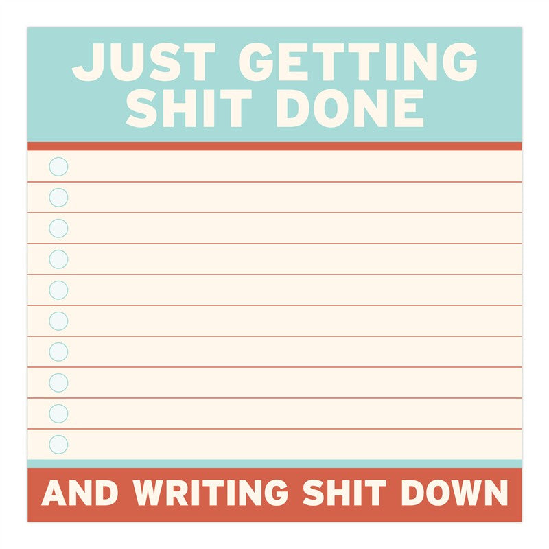 Getting Shit Done Large Sticky Notes (4 x 4-inches)