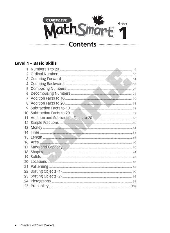 Complétez MathSmart 1