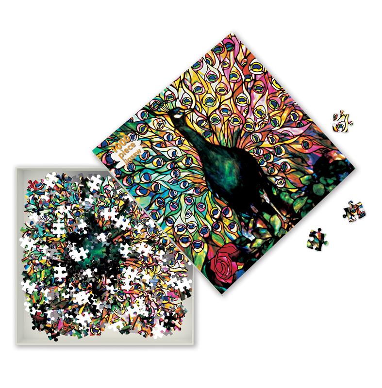 Puzzle pour adulte Louis Comfort Tiffany : Paon en exposition
