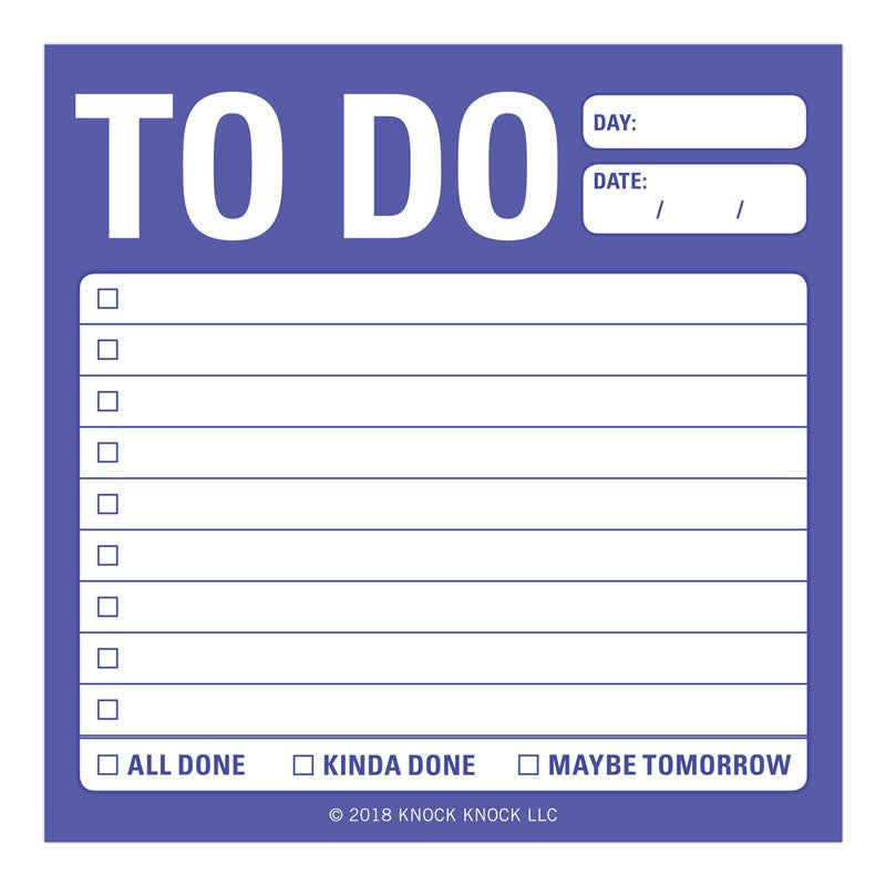To Do Sticky Note