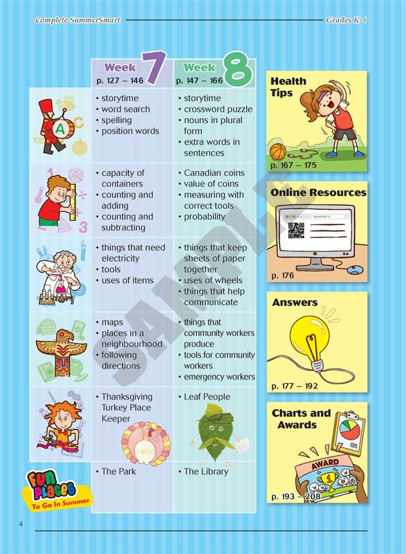 Complétez SummerSmart : de la maternelle à la 1re année