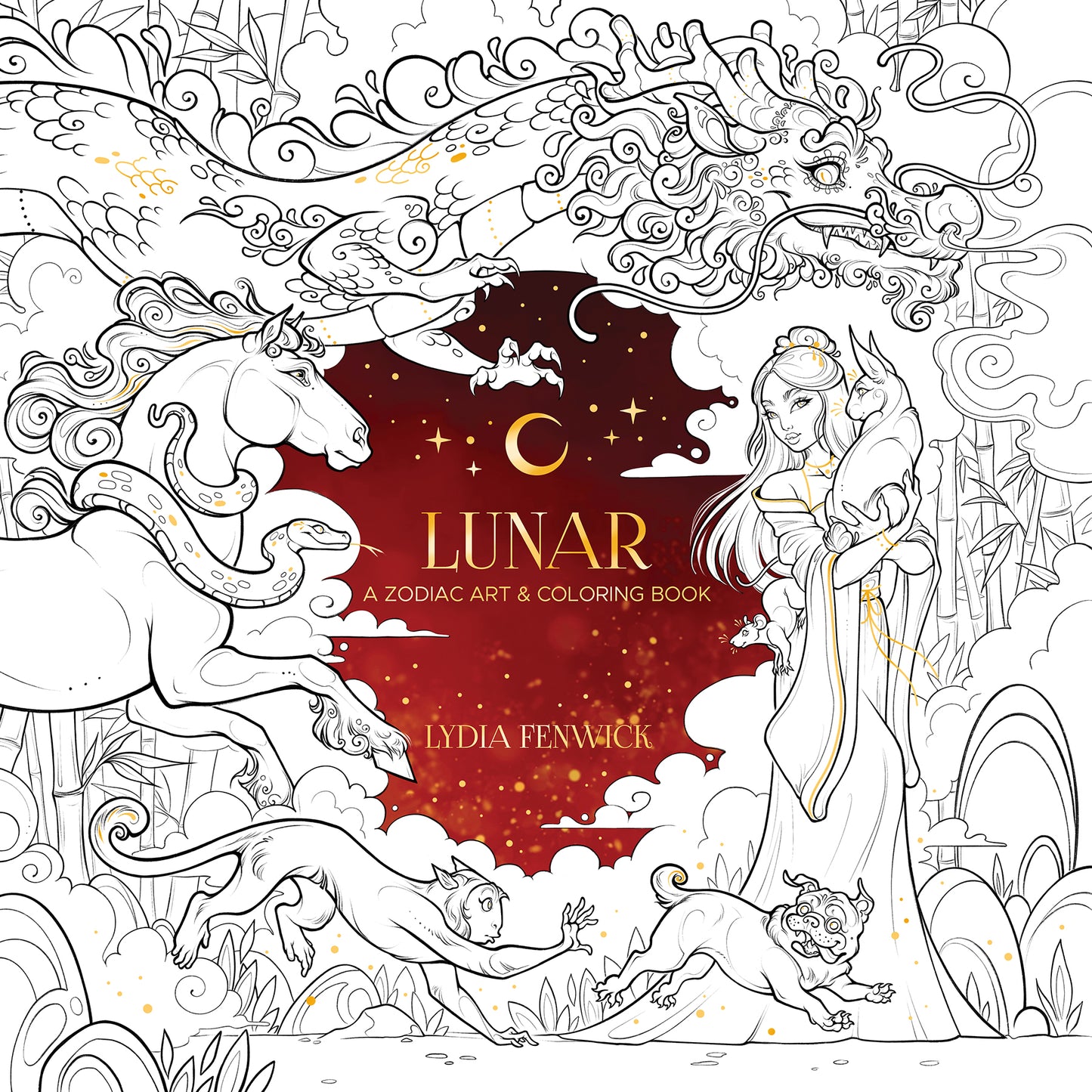 Lunar: A Zodiac Art & Coloring Book