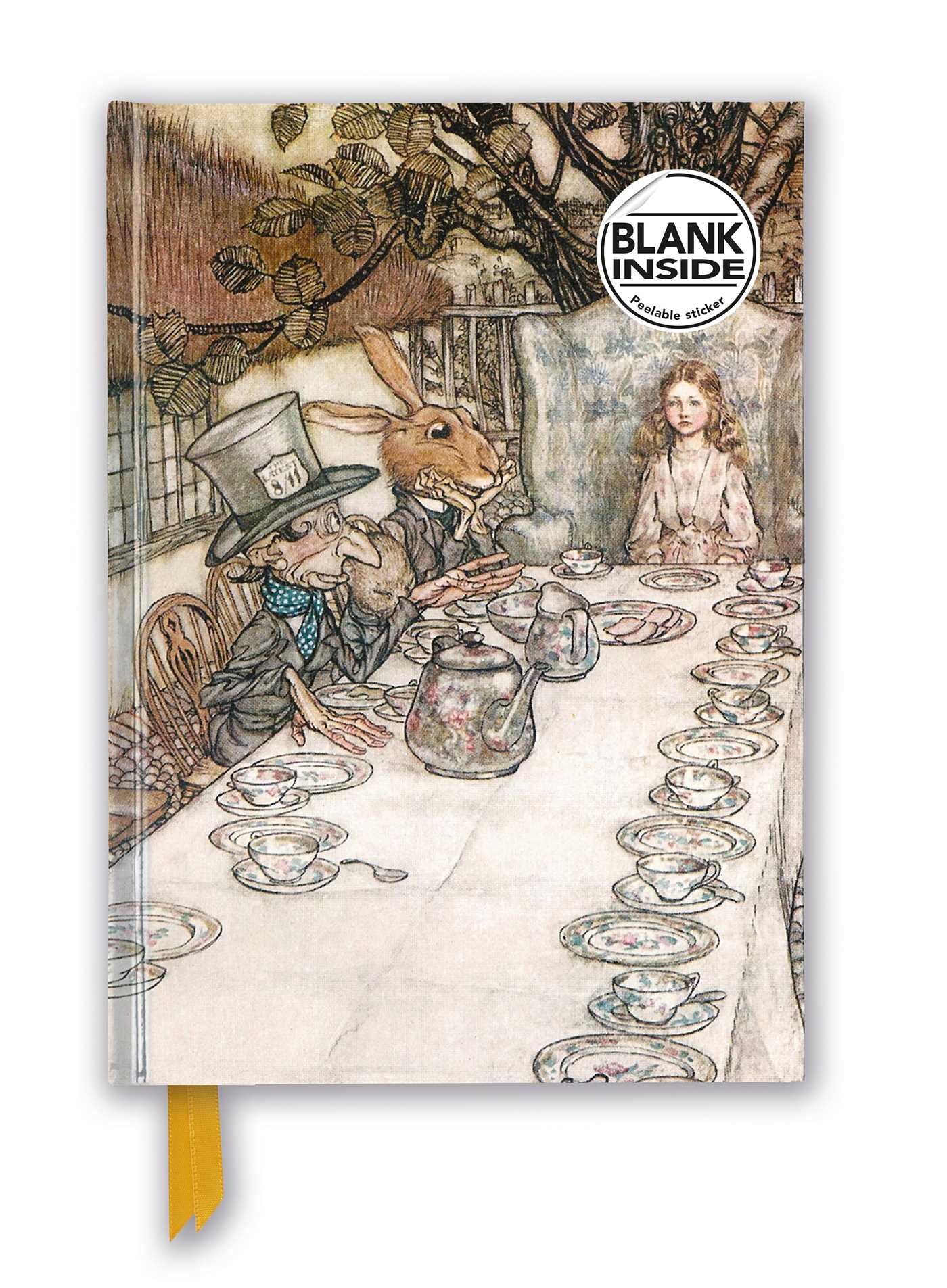 Arthur Rackham : Tea Party à Alice au pays des merveilles (Journal vierge déjoué)