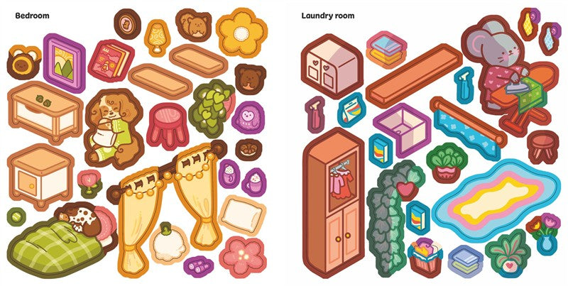 Cute & Cozy Sticker Rooms: Happy Homes