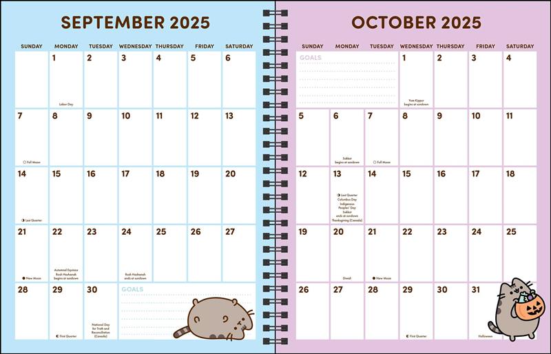 Pusheen 16-Month 2025-2026 Weekly/Monthly Planner Calendar