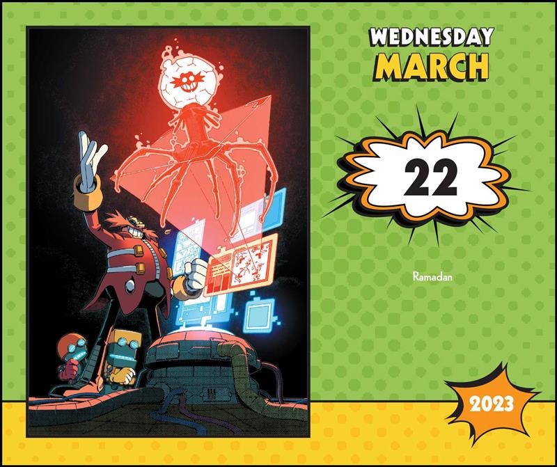 Calendrier 2023 de la collection de bandes dessinées Sonic the Hedgehog