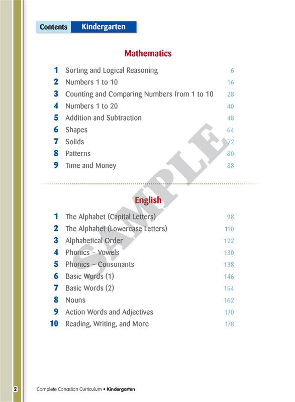 Complete Canadian Curriculum: Kindergarten (Enriched Edition)