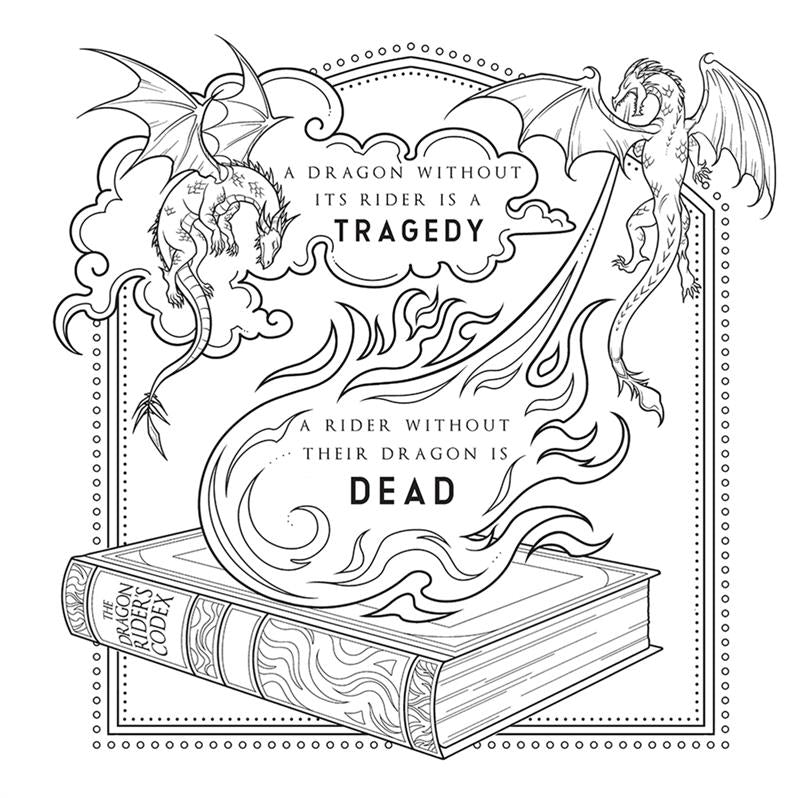 Fourth Wing: The Official Coloring & Sticker Book (Includes 2 Pages of Stickers to Color)