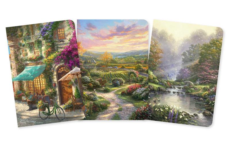 Thomas Kinkade Set of 3 Midi Notebooks