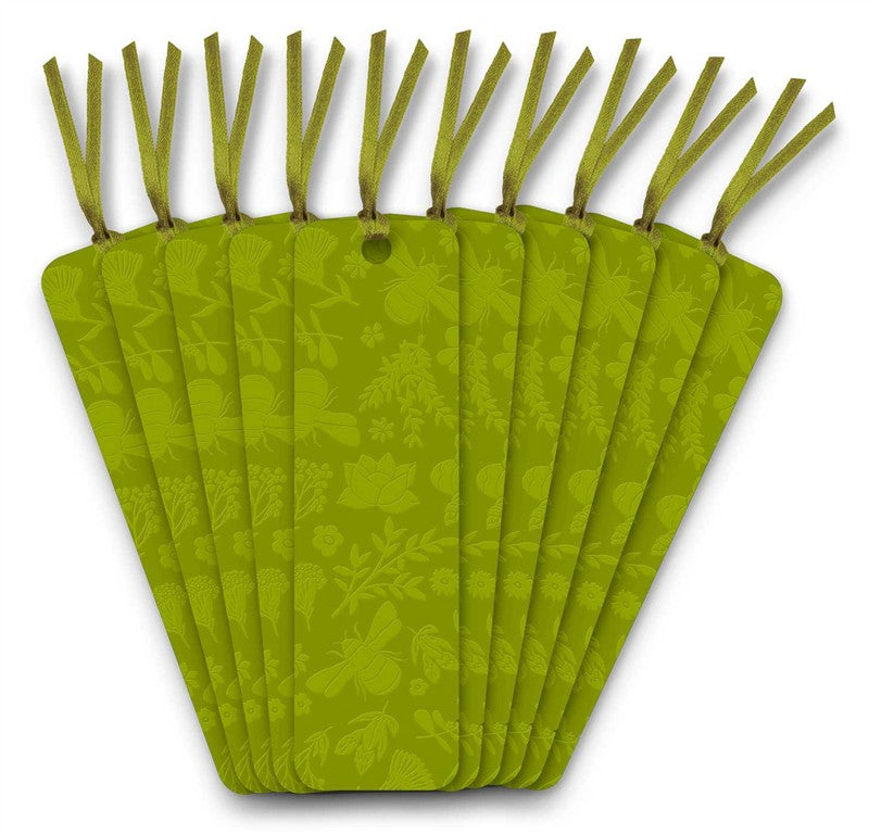 Jade Mosinski: Garden Bees Artisan Art Vegan Leather Bookmarks (pack of 10)