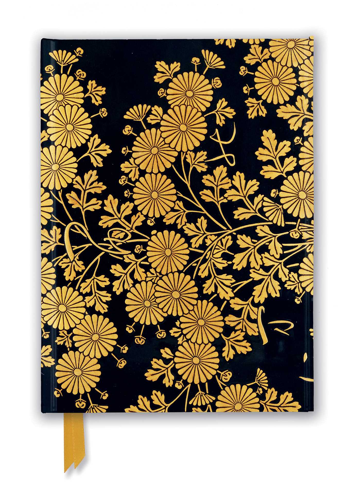 Uematsu Hobi : Coffret décoré de chrysanthèmes (Journal en papier d'aluminium)
