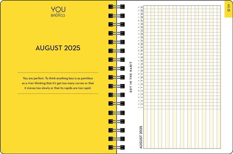 You Are a Badass Deluxe Organizer 17-Month 2025-2026 Weekly/Monthly Planner