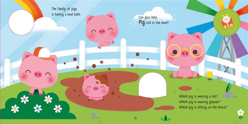 At the Farm: A Peekaboo Puppet Book (Includes Board Book and Glove with 5 Finger Puppets!)