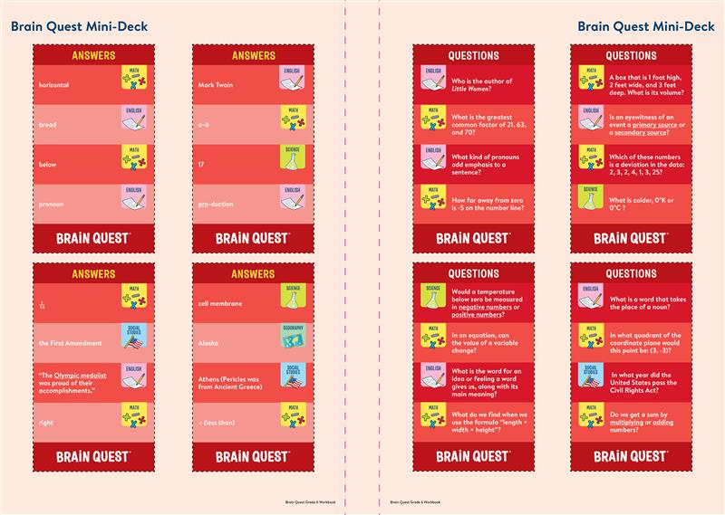 Cahier d'exercices Brain Quest : édition révisée pour la 6e année