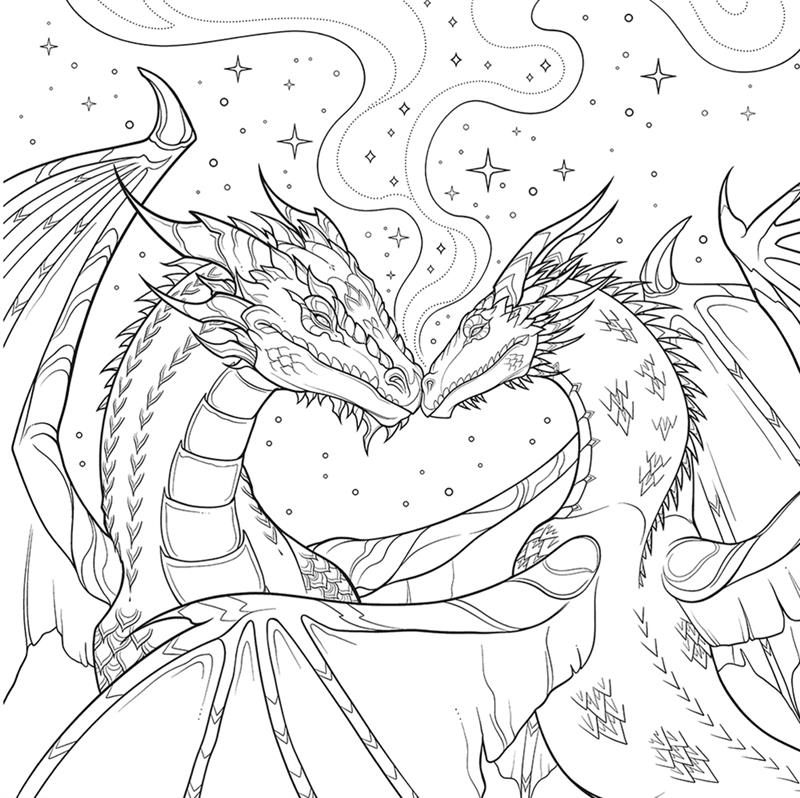 Fourth Wing: The Official Coloring & Sticker Book (Includes 2 Pages of Stickers to Color)