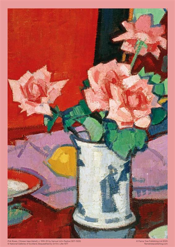 Puzzle pour adultes Galeries nationales d'Écosse - Samuel Peploe : Roses roses, vase chinois
