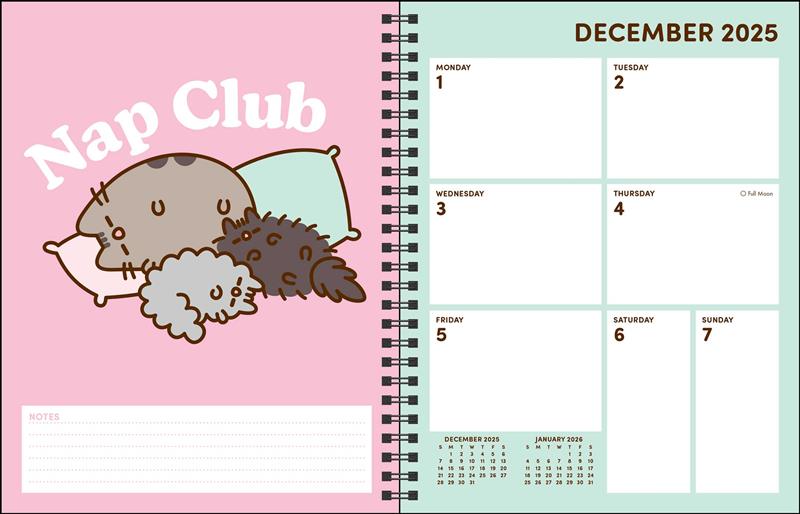 Pusheen 16-Month 2025-2026 Weekly/Monthly Planner Calendar