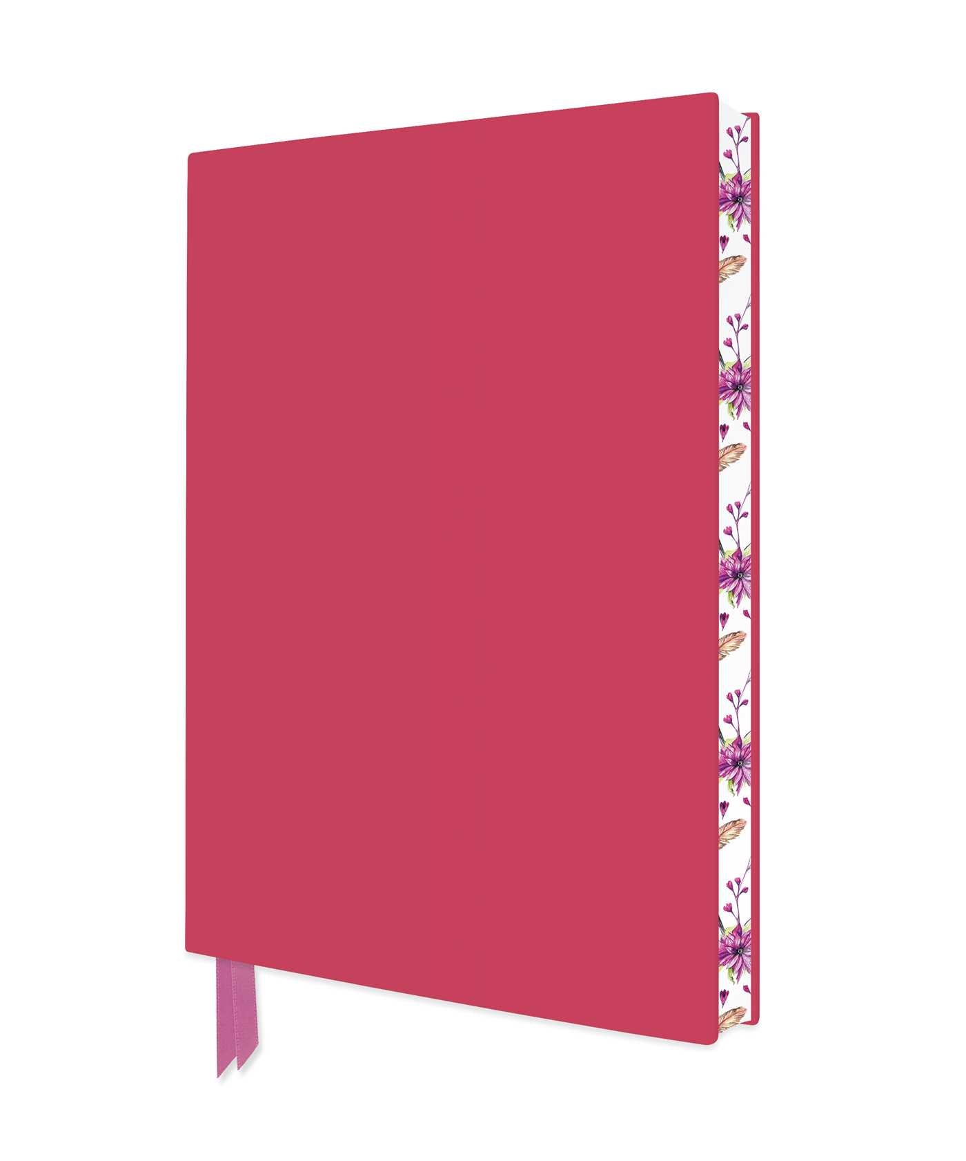 Carnet artisanal rose rouge à lèvres (Flame Tree Journals)