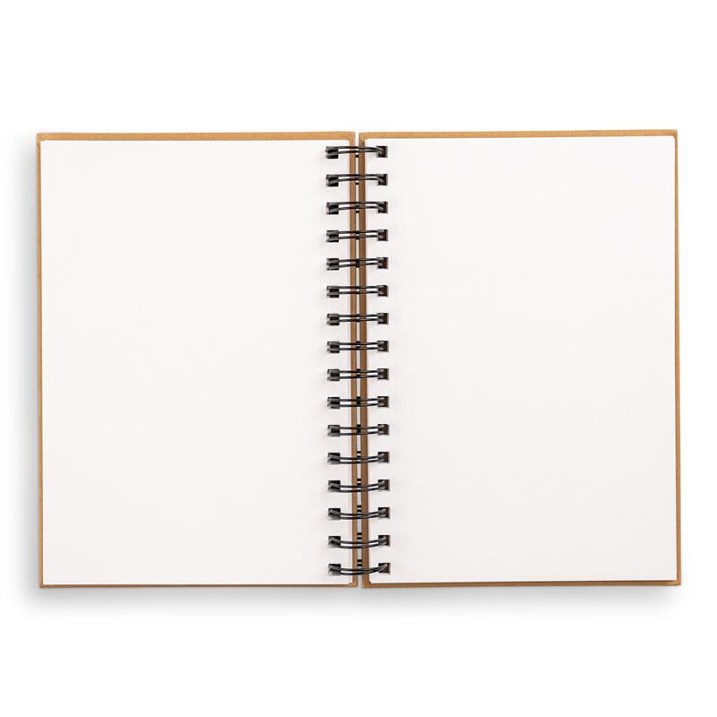 Sketchbook 5.5 x 8" Kraft Spiral Hardcover Mixed Media Sketchbook for Drawing