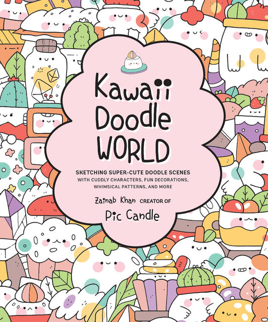 Monde de gribouillages kawaii