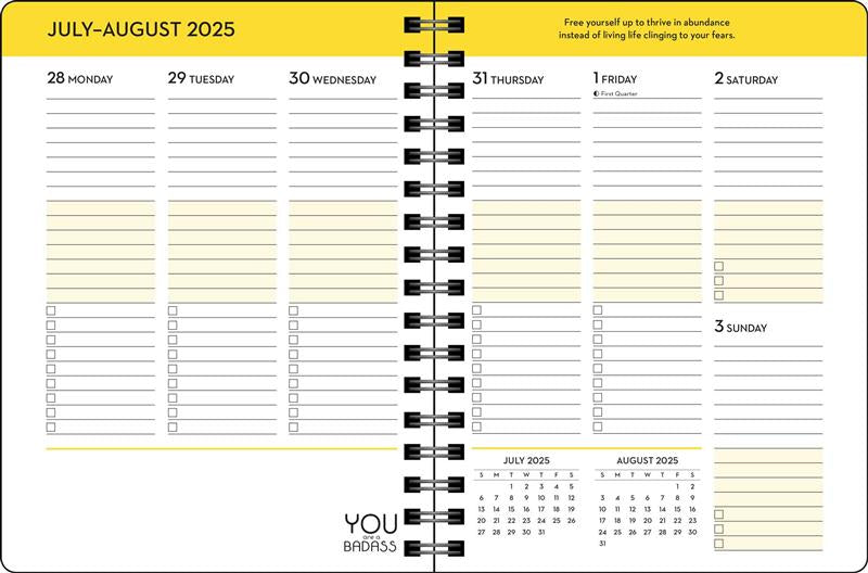 You Are a Badass Deluxe Organizer 17-Month 2025-2026 Weekly/Monthly Planner