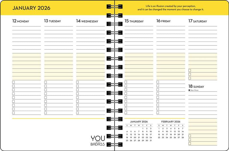 You Are a Badass Deluxe Organizer 17-Month 2025-2026 Weekly/Monthly Planner