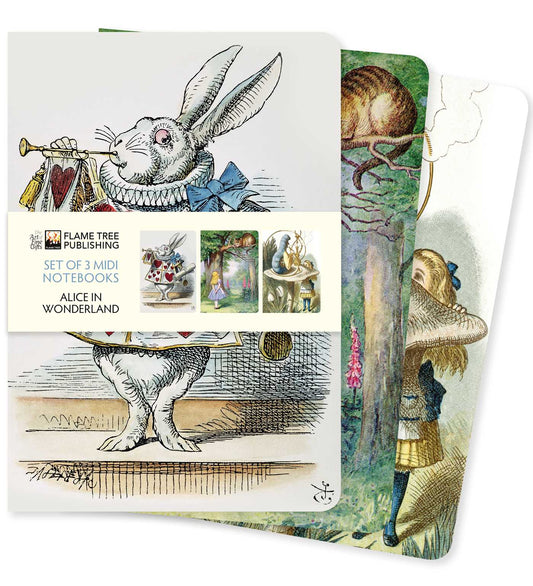 Coffret de 3 cahiers Midi Alice au pays des merveilles