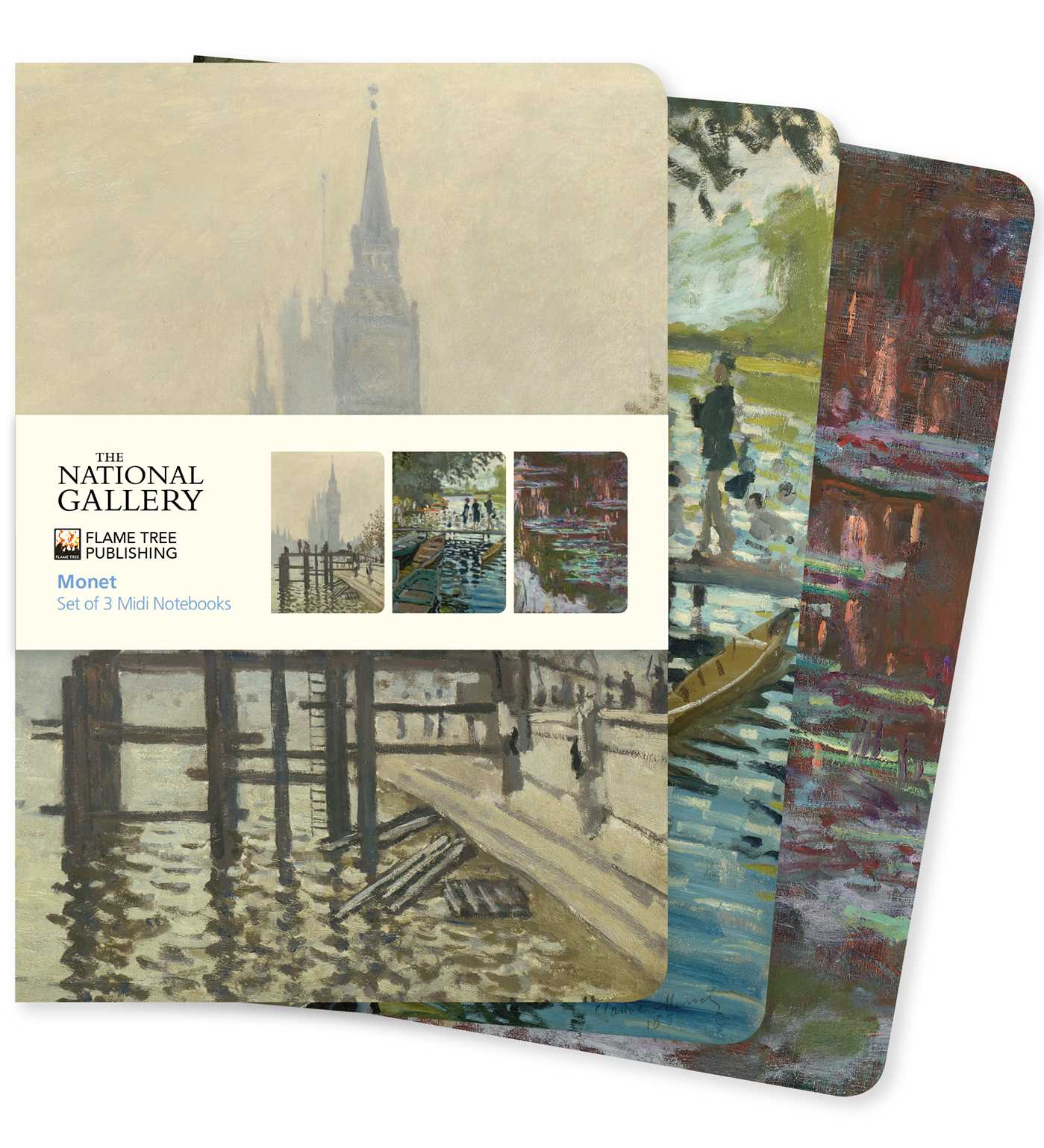 National Gallery : Monet Coffret de 3 carnets Midi