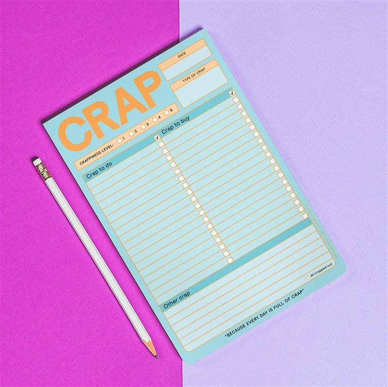 Crap Pad, To Do List Note Pad (Pastel Version)