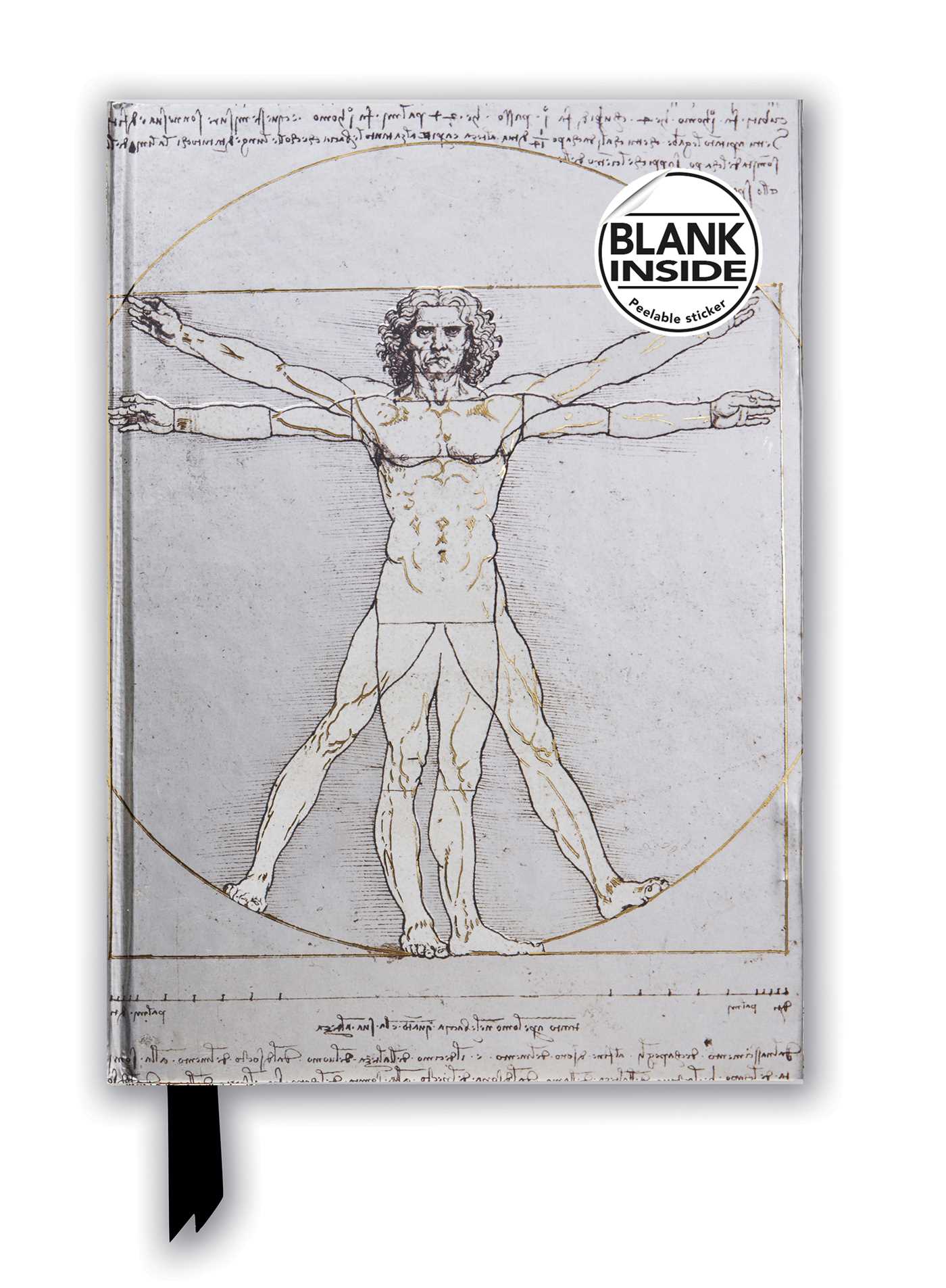 Léonard de Vinci : L'Homme de Vitruve (Journal vierge déjoué)
