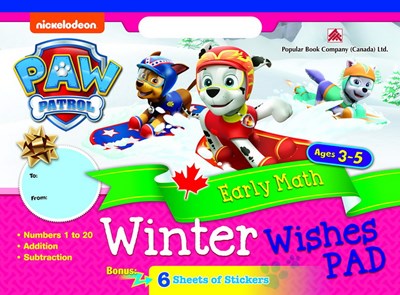 Bloc-notes de vœux d'hiver Paw Patrol - Mathématiques pour les débutants