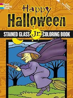 Happy Halloween Stained Glass Jr. Coloring Book