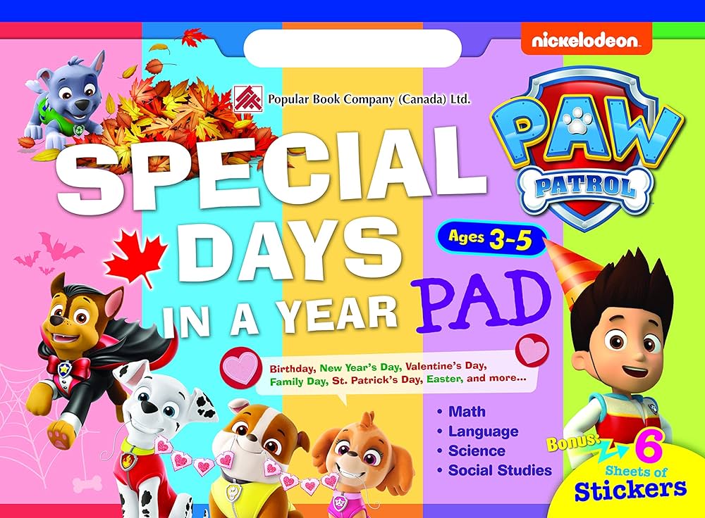 Paw Patrol Special Days in a Year Pad