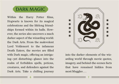 Mini-jeu de cartes et guide des arts sombres de Harry Potter