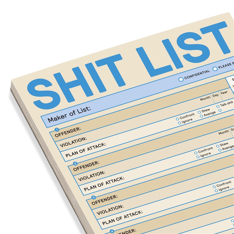 Sh*t List Pad (Second Edition)