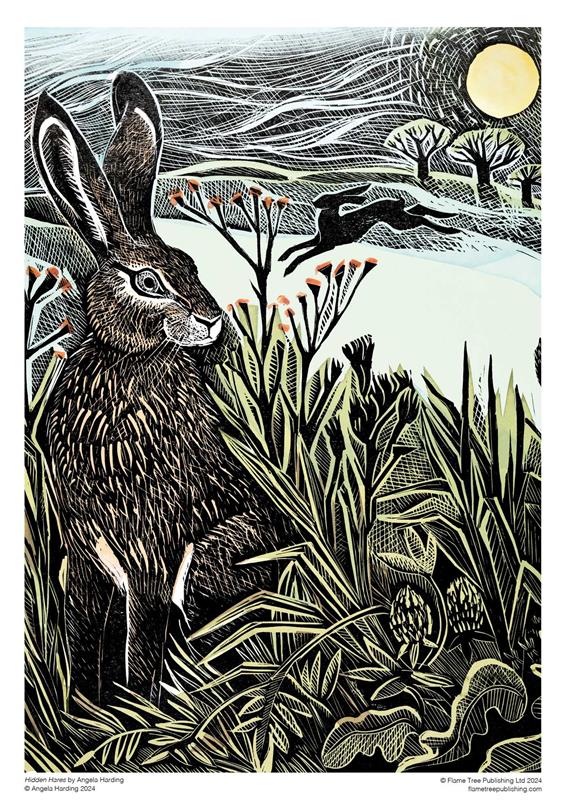 Adult Sustainable Jigsaw Puzzle Angela Harding: Hidden Hares