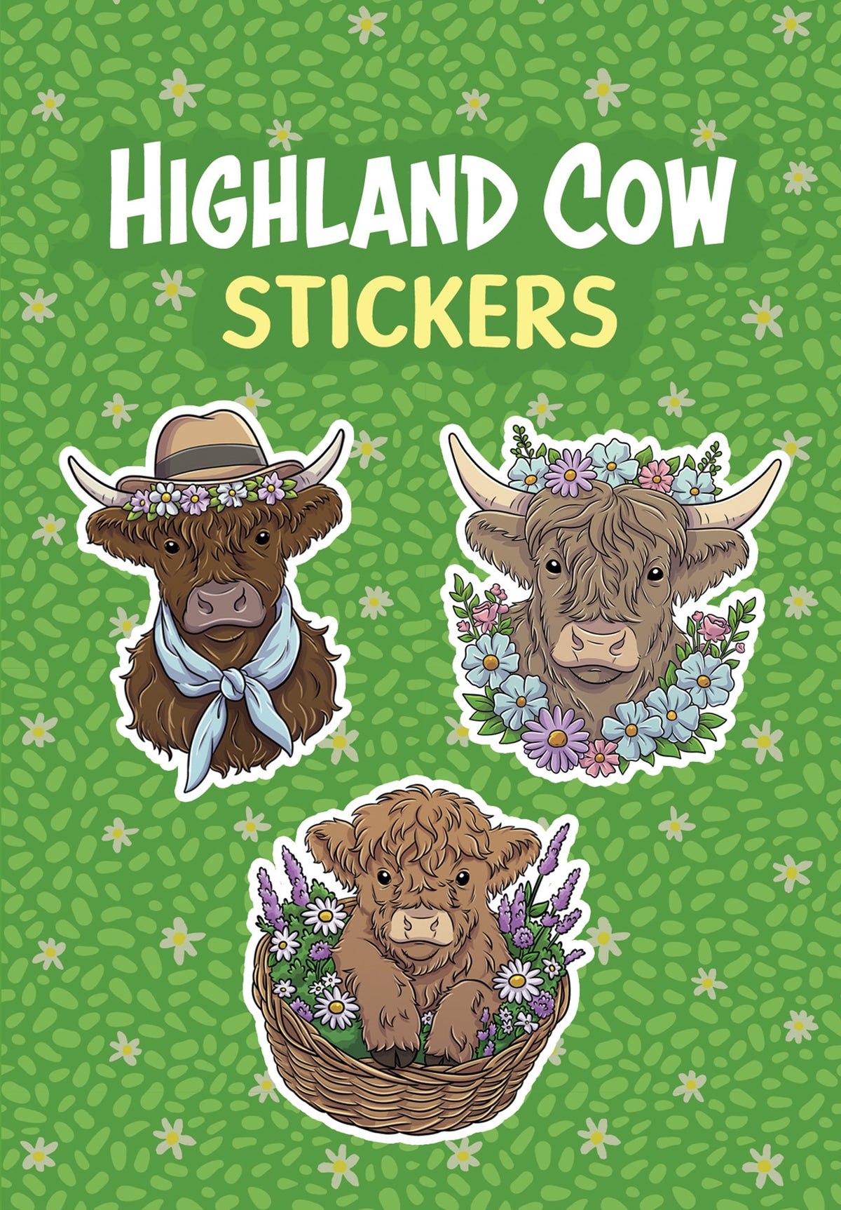 Highland Cow Stickers