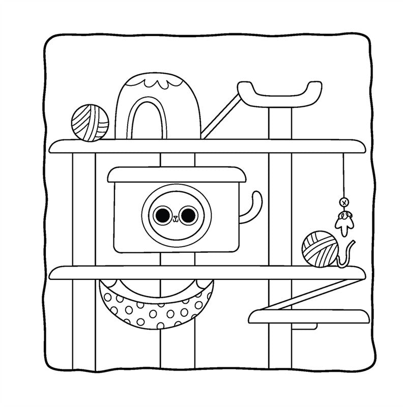 Super Simple Cute &amp; Cozy Coloring Book with Peekaboo Cat