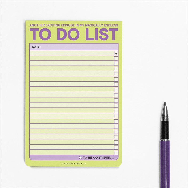 (Another Episode in My Magically Endless) To Do List Great Big Sticky Note