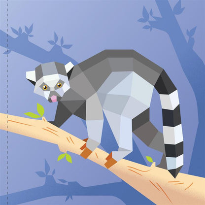 Peinture par Sticker Kids : Animaux de la forêt tropicale