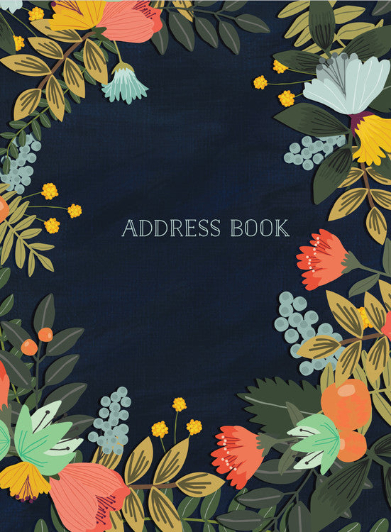 Carnet d'adresses - Floral moderne grand format