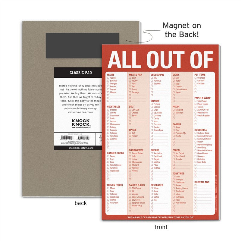 All Out Of Pad with Magnet (Red)