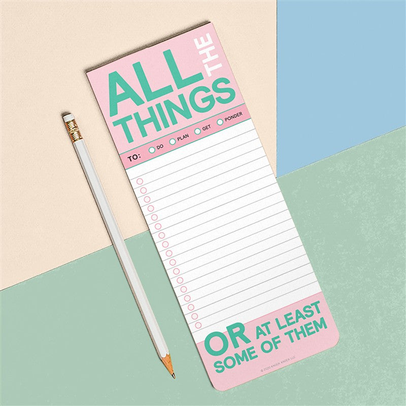 All The Things Make-a-List Pad