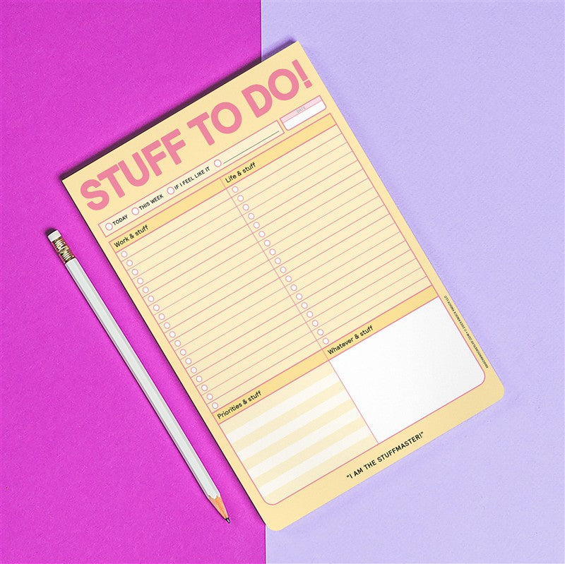 Stuff To Do! Big &amp; Sticky Notepad - Sticky To-Do List Pad (40 Sheets, 9.75 x 7-inches)