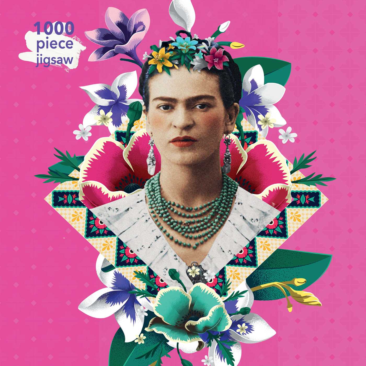 Adult Jigsaw Puzzle Frida Kahlo Pink