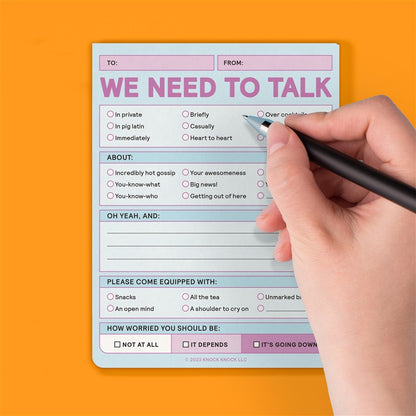 We Need To Talk Nifty Note - Memo Checklist Pad