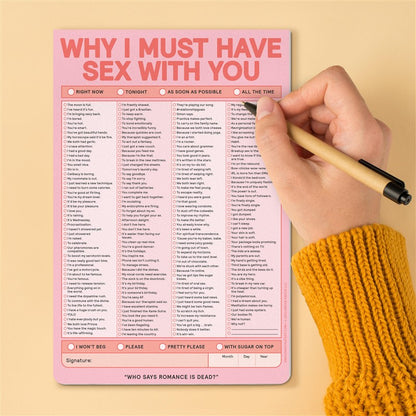 Why I Must Have Sex With You Checklist Pad (Second Edition)