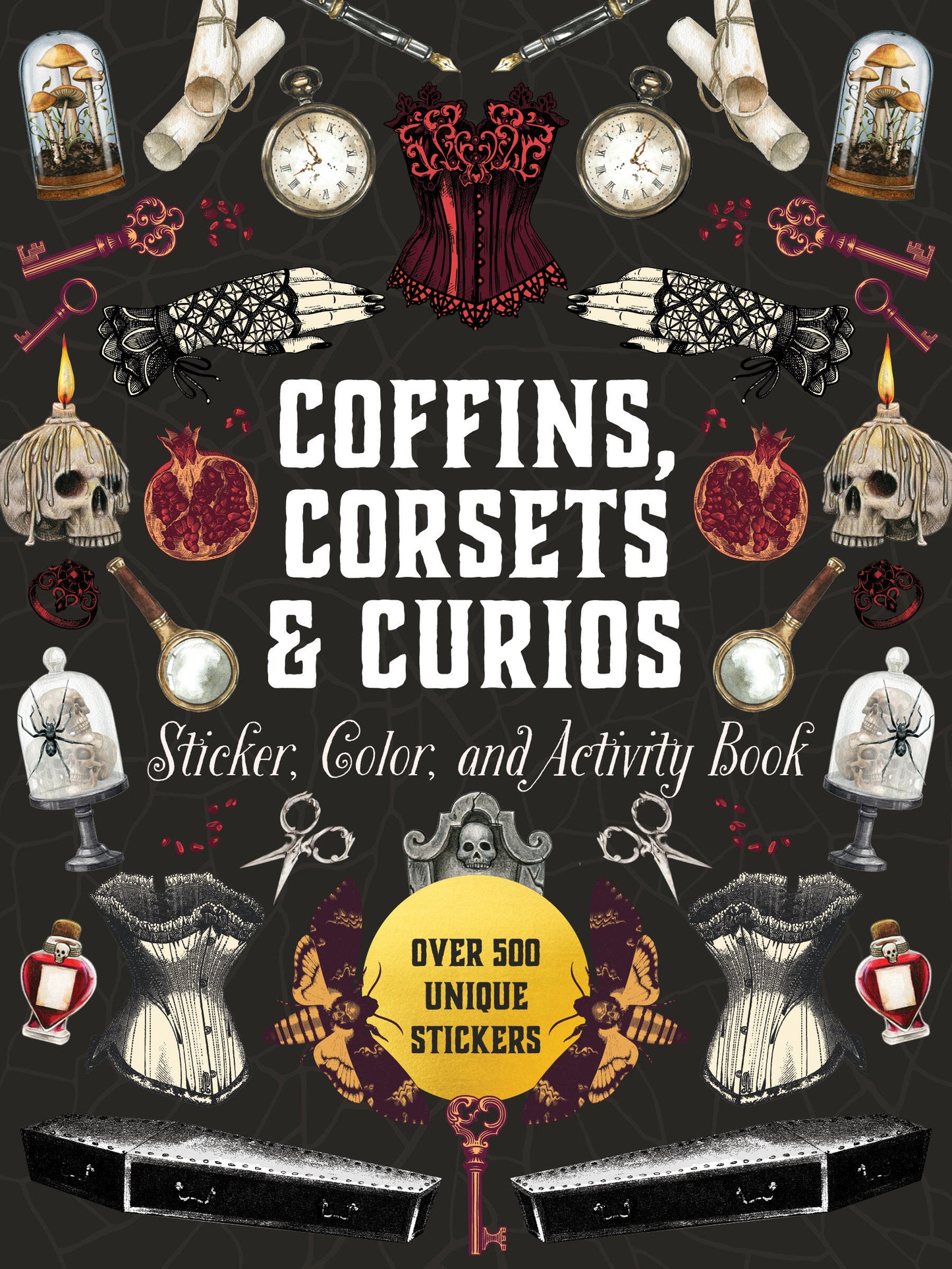 Coffins, Corsets &amp; Curios Sticker, Color &amp; Activity Book