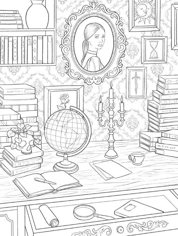 Dark Academia: A Coloring Book